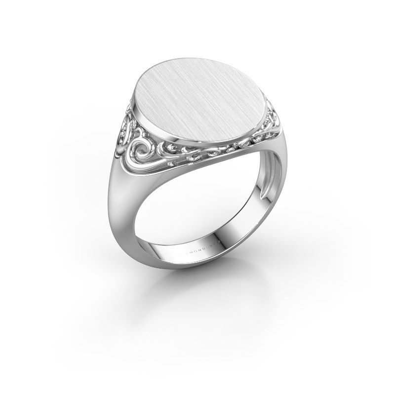Image of Men's ring jelle 4<br/>585 white gold