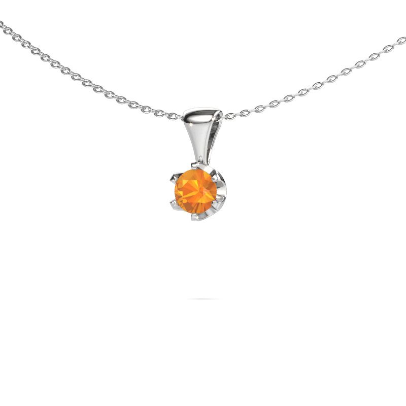 Collier Fran 585 or blanc citrine 5 mm