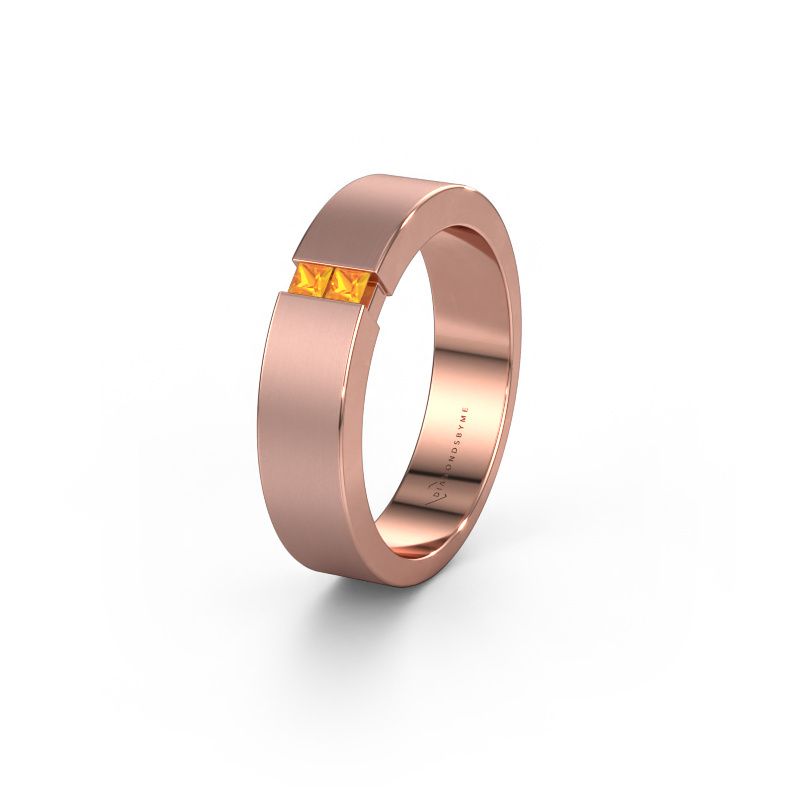 Wedding ring WH2136L15E 585 rose gold citrin ±5x2.6 mm