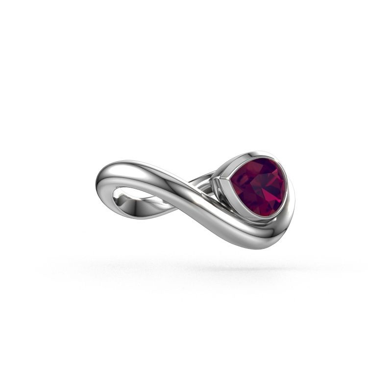 Ring Lena 950 platinum rhodolite 8x6 mm