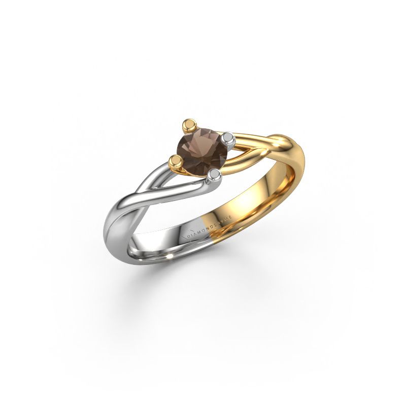 Ring Paulien 585 gold smokey quartz 4.2 mm