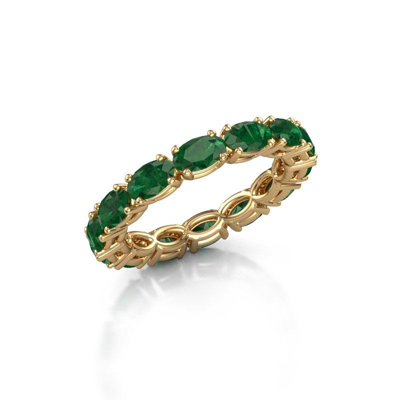 Bild von Ring vivienne ovl 5x3<br/>585 Gold<br/>Smaragd 5x3 mm