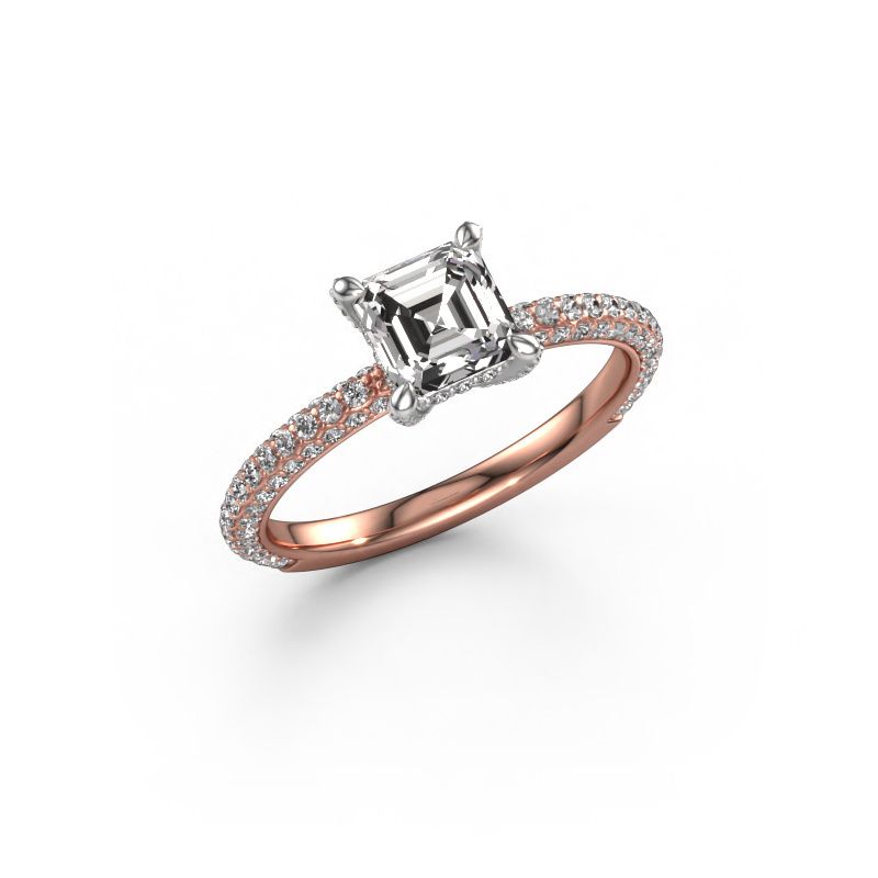 Engagement ring Saskia 2 ASH 585 rose gold diamond 1.598 crt