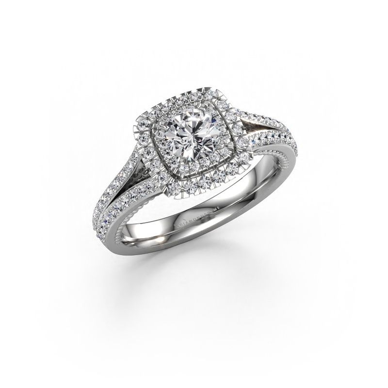 Engagement ring Annette 585 white gold lab grown diamond 1.072 crt