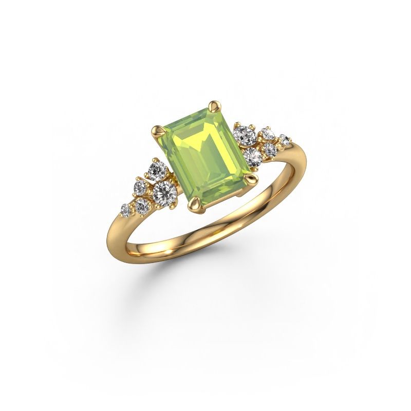 Verlobungsring Royce EME 585 Gold Peridot 8x6 mm