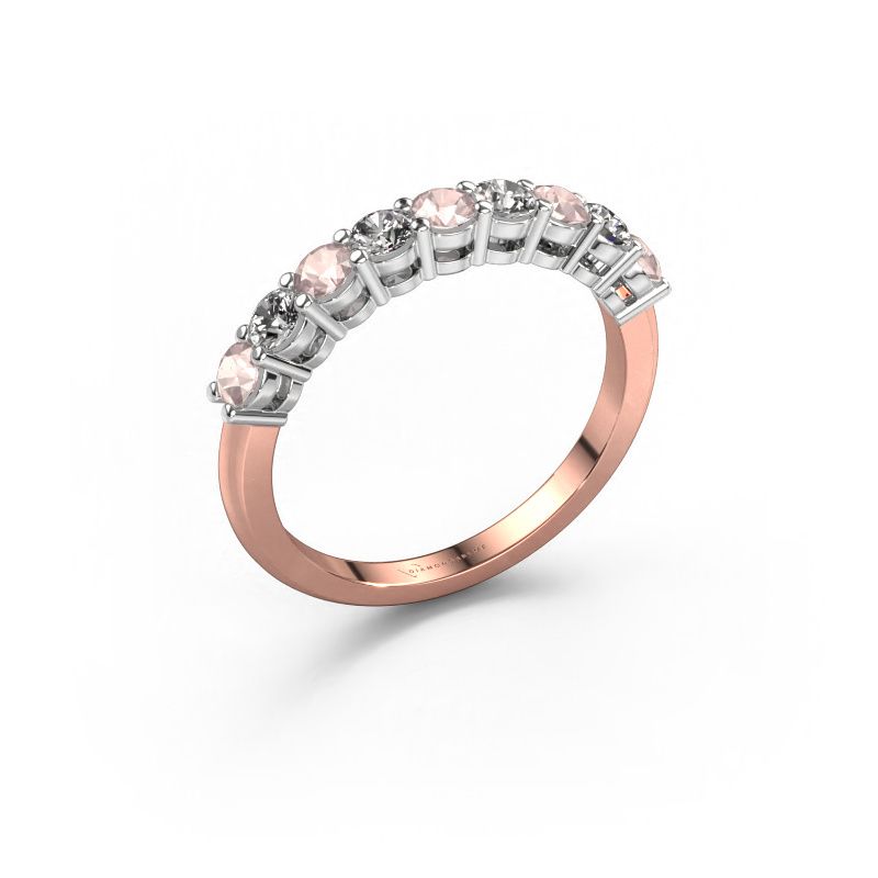 Bague Michelle 9 585 or rose champagne morganite 2.7 mm