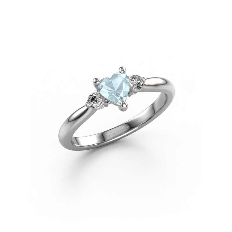 Verlobungsring Lieselot HRT 950 Platin Aquamarin 5 mm