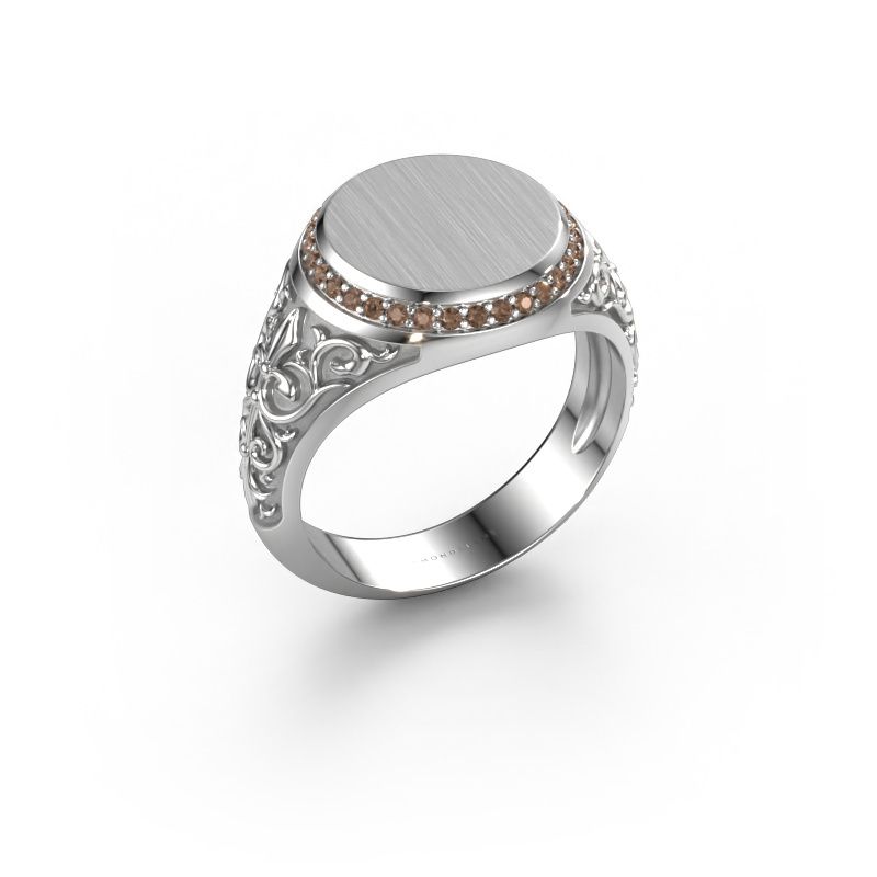 Siegelring Moor 1 585 Weißgold