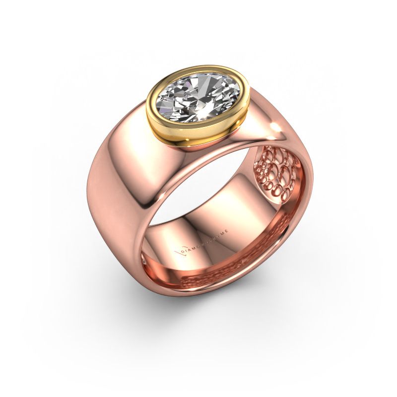 Ring Anouschka 585 rose gold zirconia 8x6 mm