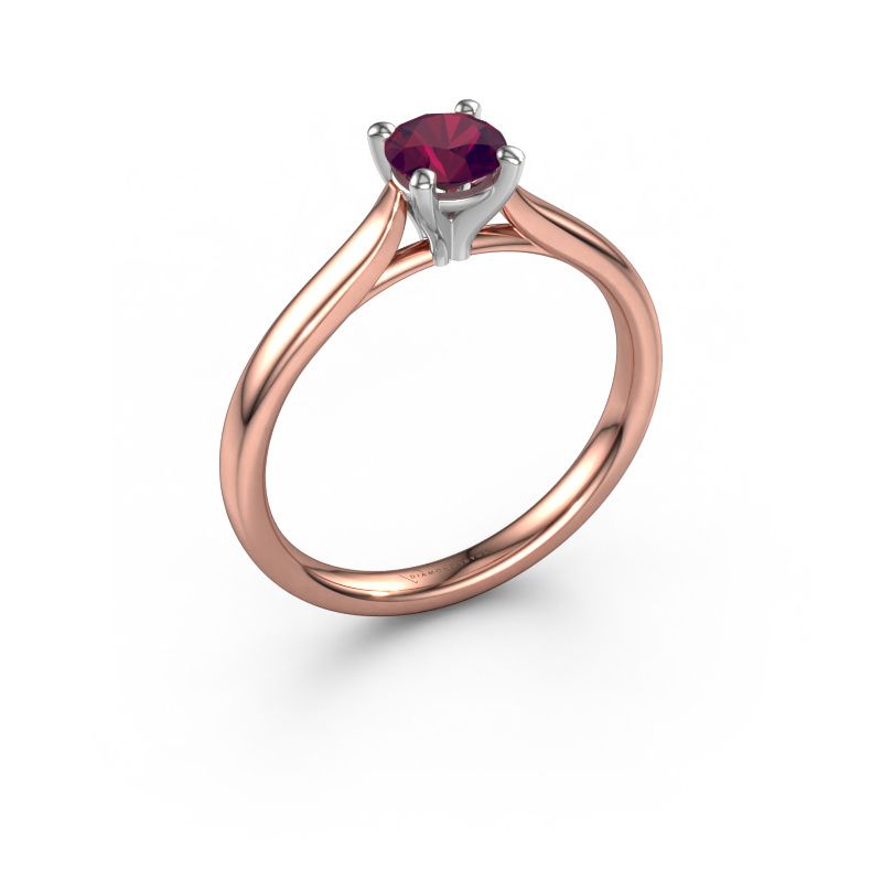 Engagement ring Mignon RND 1 585 rose gold rhodolite 5 mm