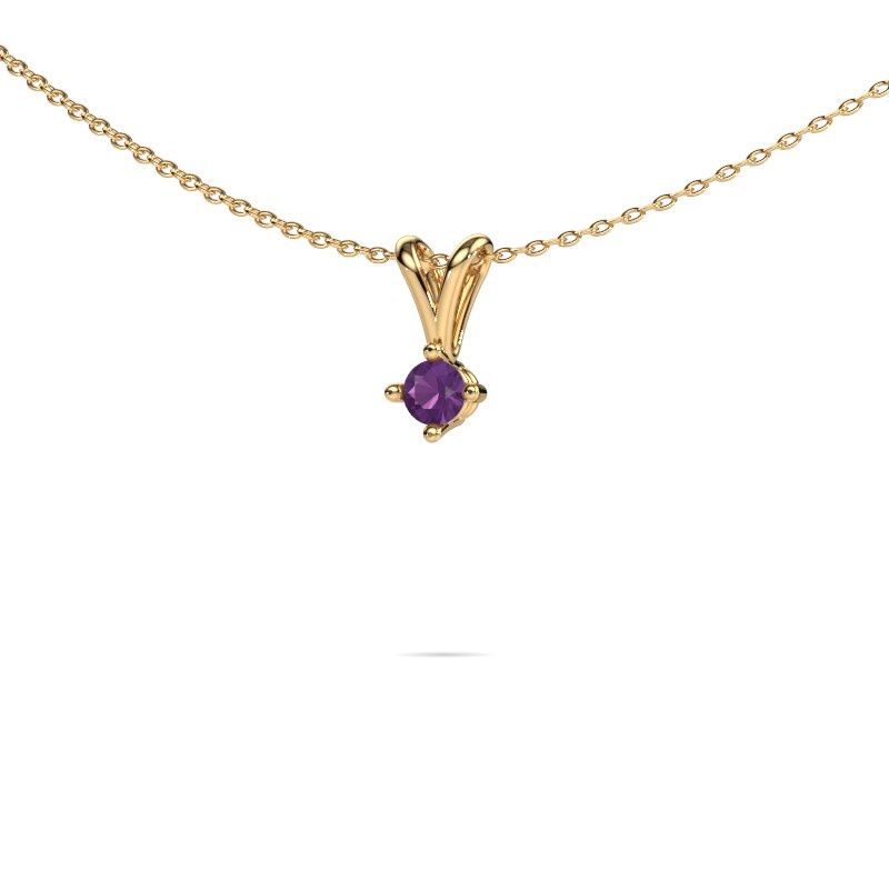 Pendant Jannette 585 gold amethyst 4 mm