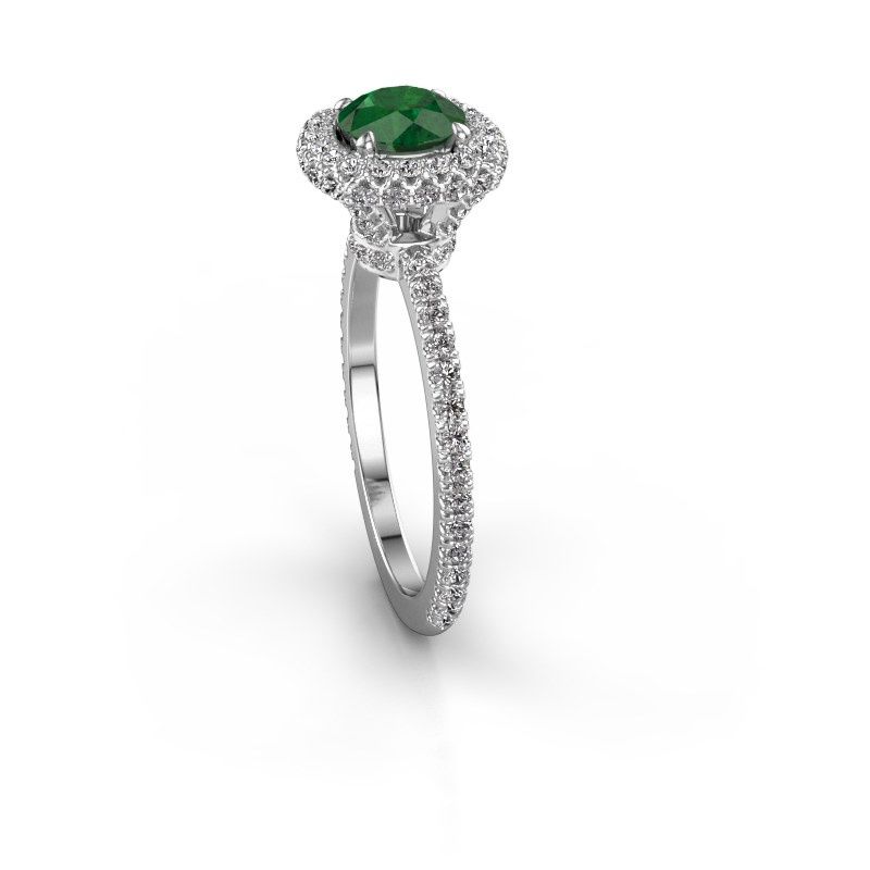 Image of Engagement ring Talitha RND 950 platinum emerald 6.5 mm