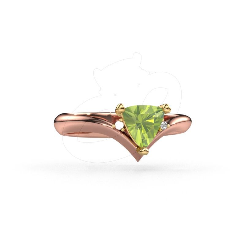 Ring Arlette 585 Roségold Peridot 7 mm