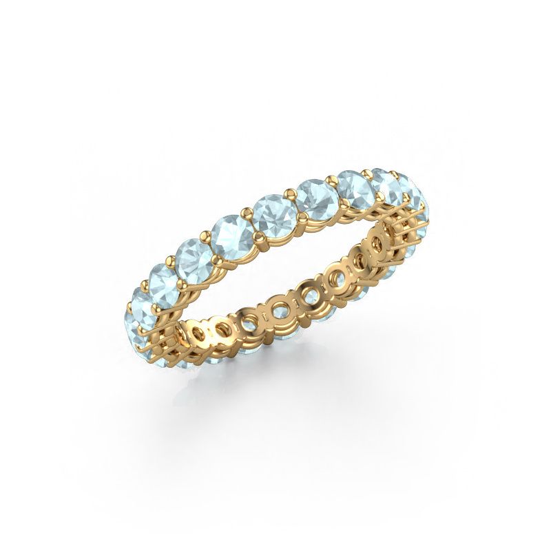 Anillo apilable Michelle full 3.0 585 oro aguamarina 3 mm