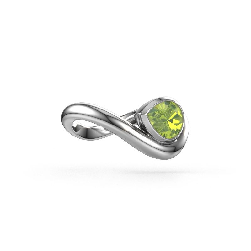Ring Lena 950 platinum peridot 8x6 mm