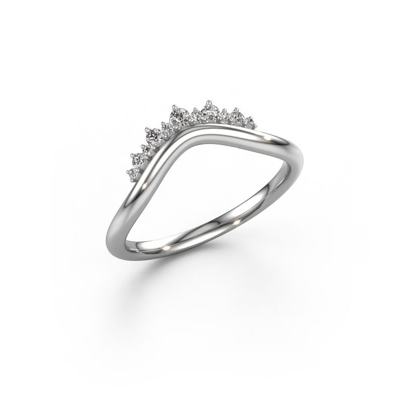 Stackable ring Lyla A 585 white gold lab grown diamond 0.118 crt