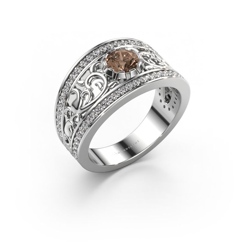 Ring Marilee 585 white gold brown diamond 0.956 crt