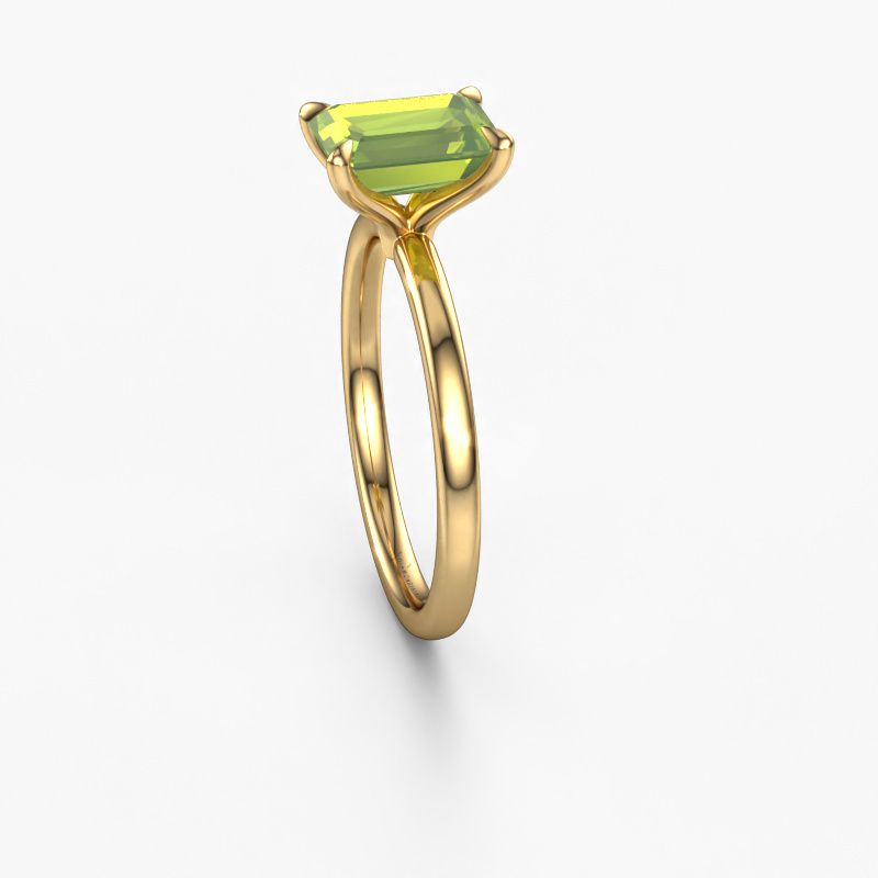 Image of Engagement Ring Crystal Eme 1<br/>585 gold<br/>Peridot 8x6 mm