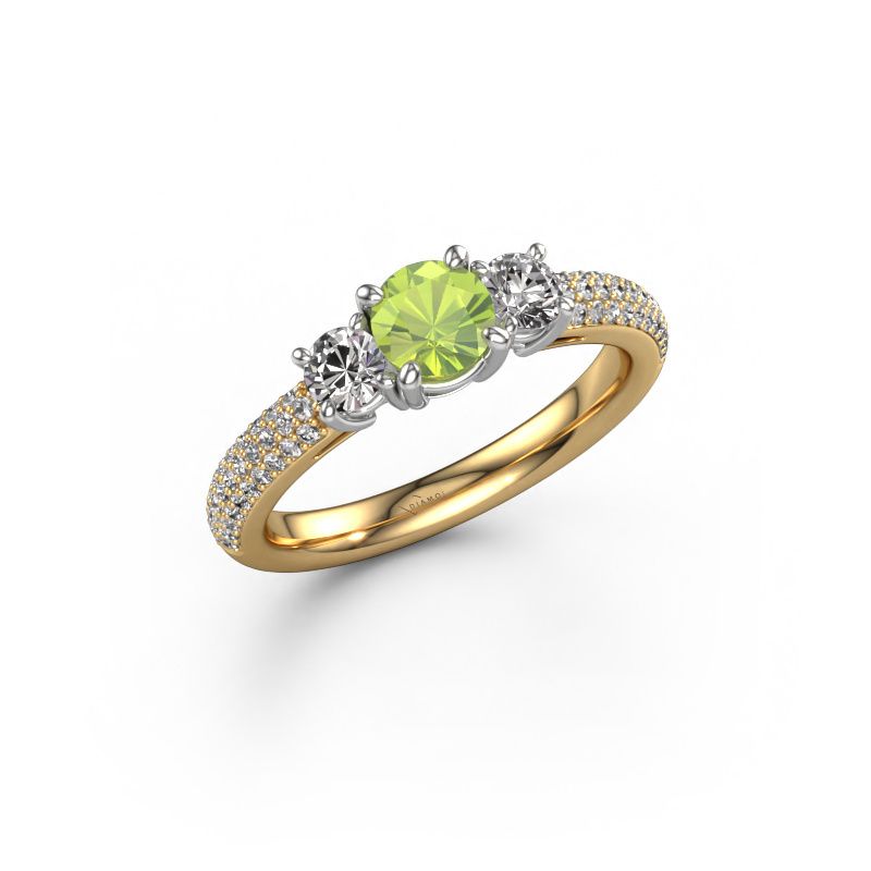 Verlobungsring Marielle RND 585 Gold Peridot 6 mm