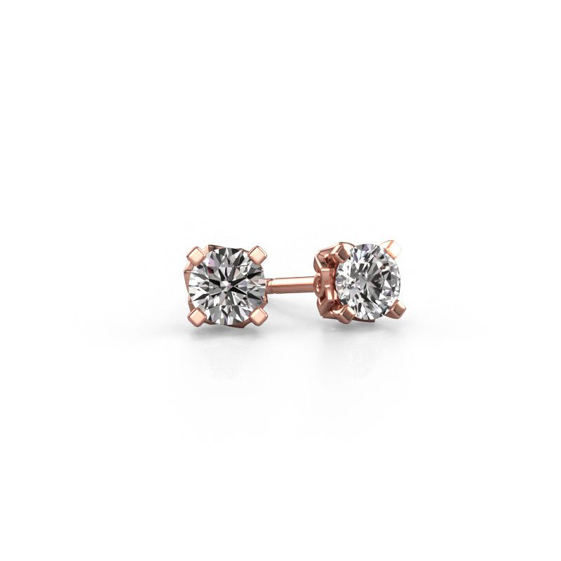 Boucles d'oreilles Ize 585 or rose diamant 1.00 crt