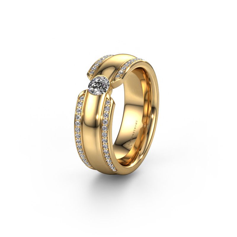 Wedding ring WHR0575L 585 gold lab-grown diamond ±7x2 mm