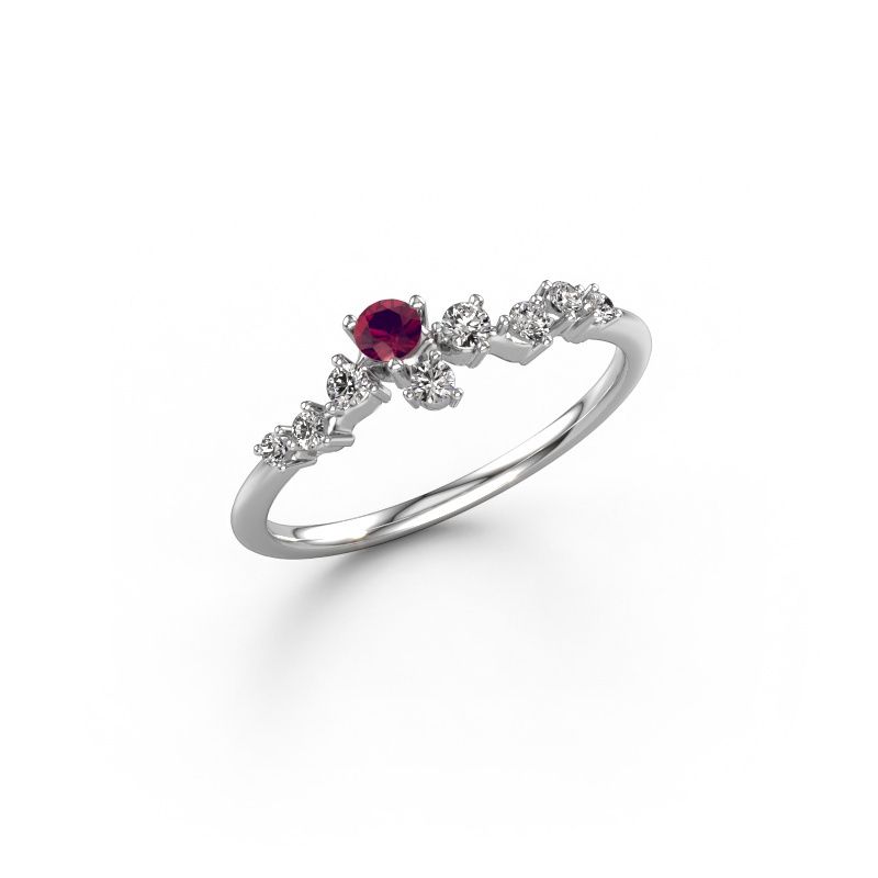 Ring Lexi 950 platinum rhodolite 2.8 mm