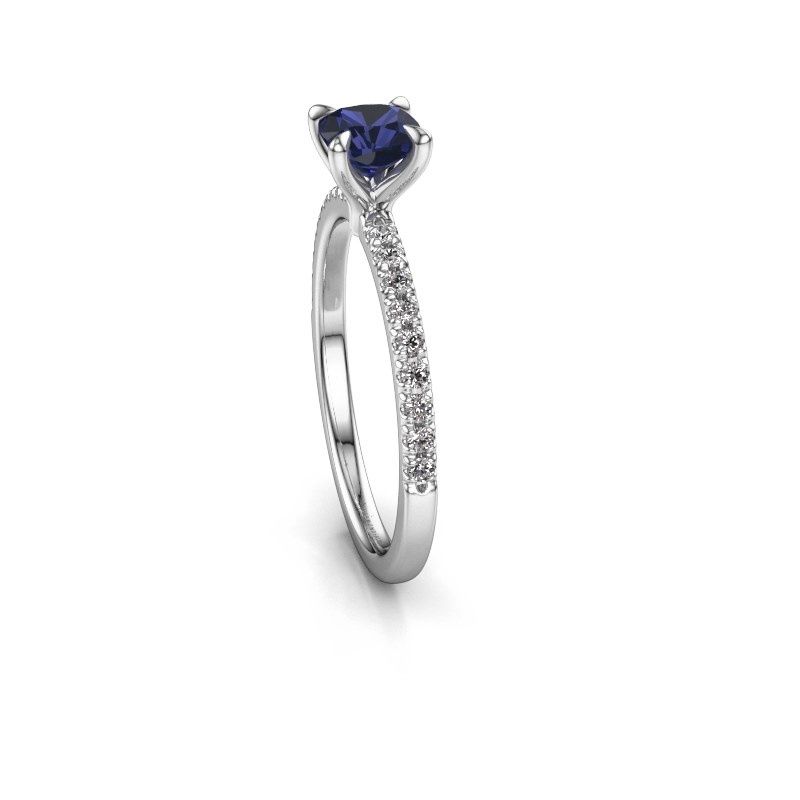 Image of Engagement Ring Crystal Cus 2<br/>585 white gold<br/>Sapphire 5 mm