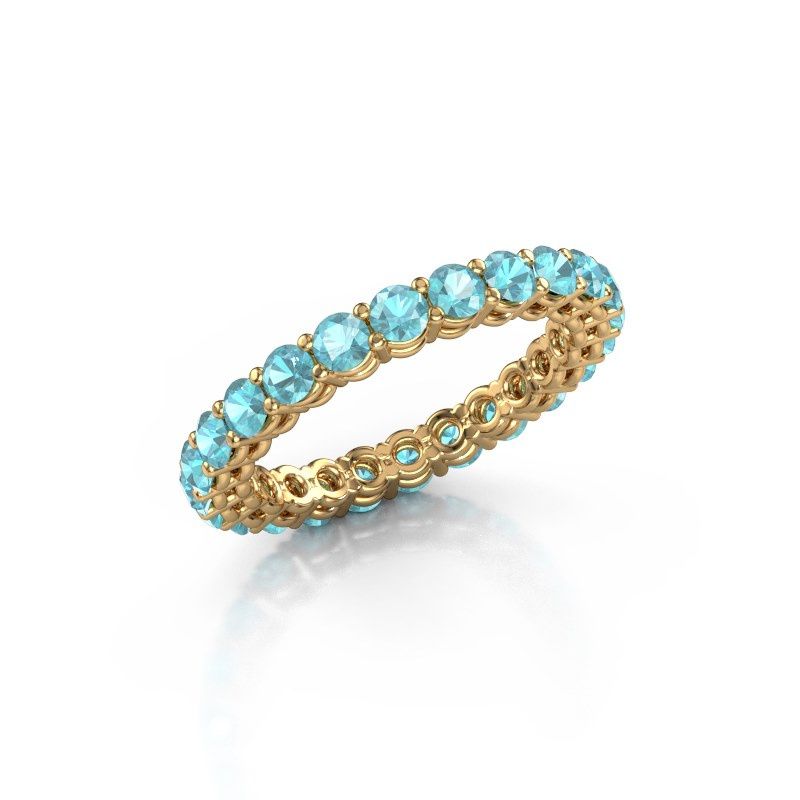 Image of Stackable ring Michelle full 2.7 585 gold blue topaz 2.7 mm
