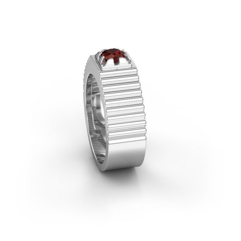 Image of Pinky ring elias<br/>950 platinum<br/>Garnet 5 mm