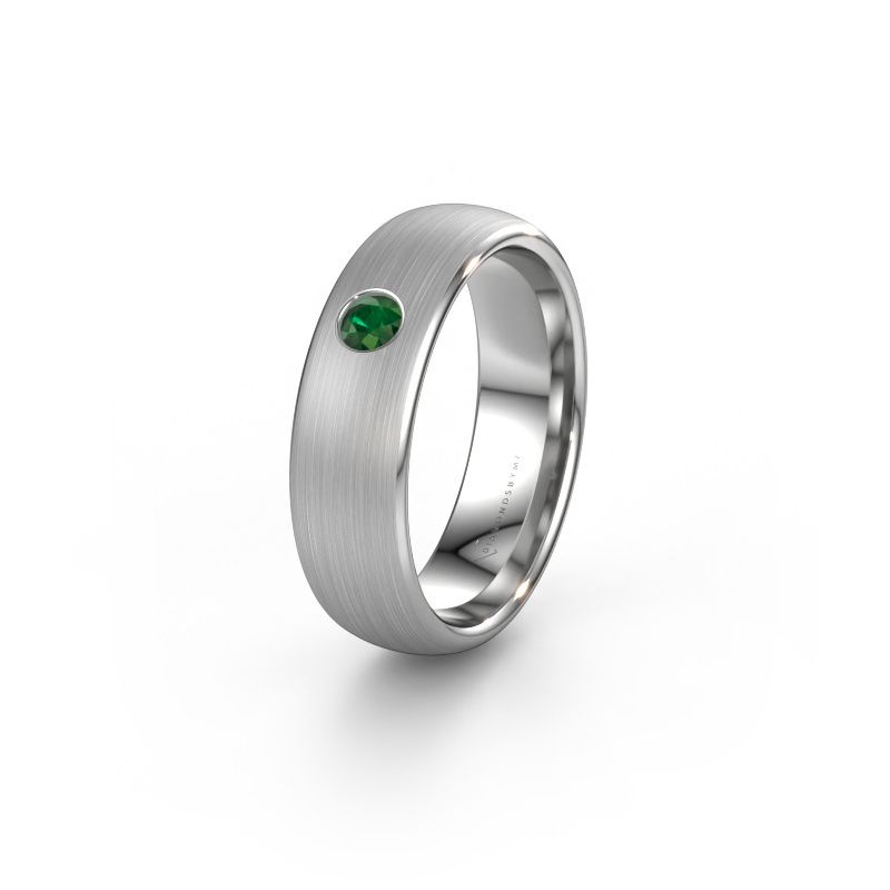 Ehering WH0101L36BM 585 Weißgold Smaragd ±6x2 mm