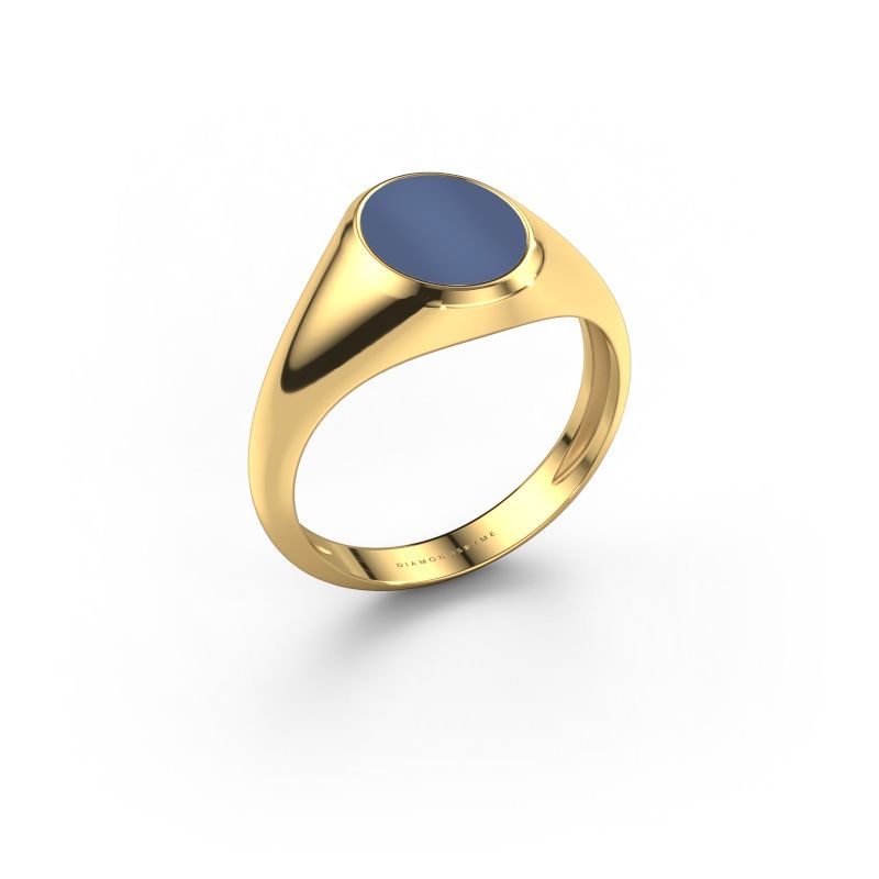 Pinky ring Herman 1 light 585 gold blue sardonyx 10x8 mm