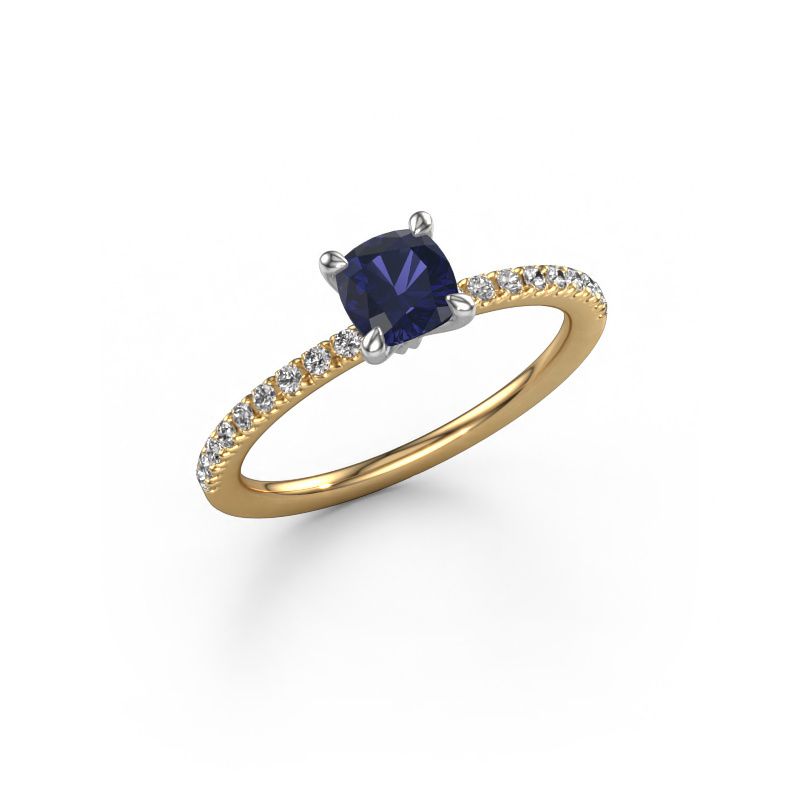 Verlovingsring Crystal CUS 2 585 goud saffier 5 mm