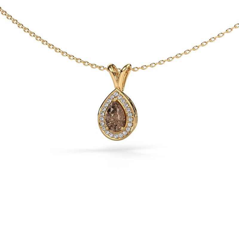Hanger Ginger 585 goud bruine diamant 0.76 crt