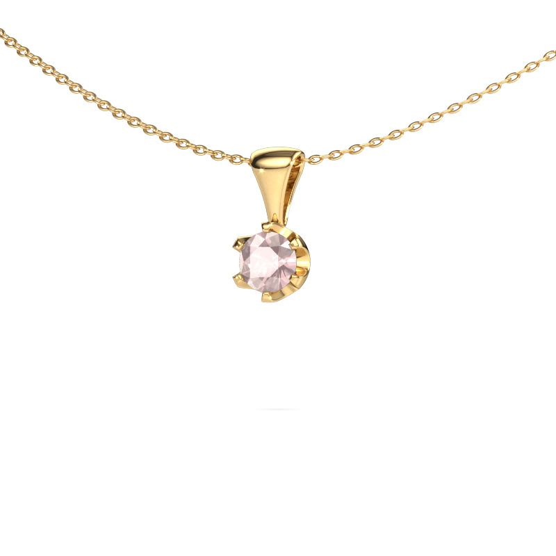Necklace Fran 585 gold morganite champagne 5 mm