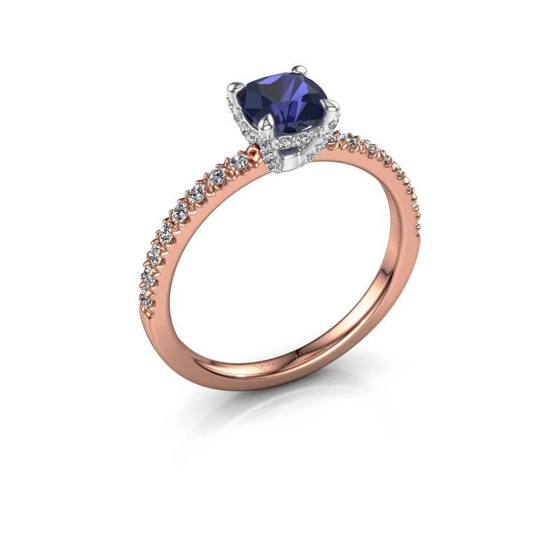 Image of Engagement ring saskia 1 cus<br/>585 rose gold<br/>Sapphire 5.5 mm