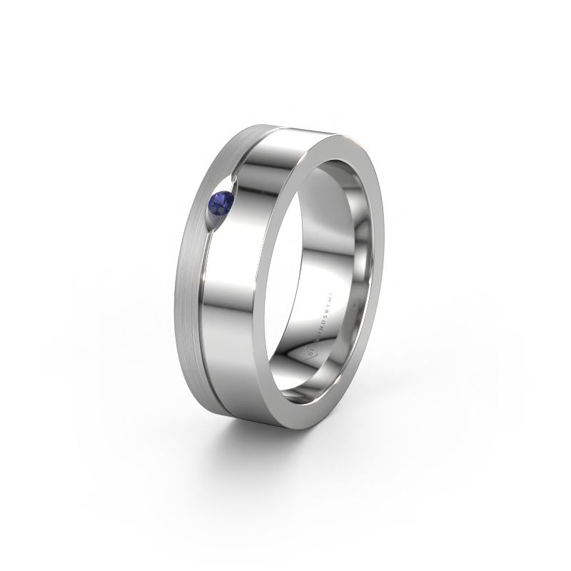 Wedding ring WH0329L16B 950 platinum sapphire ±6 x 2 mm