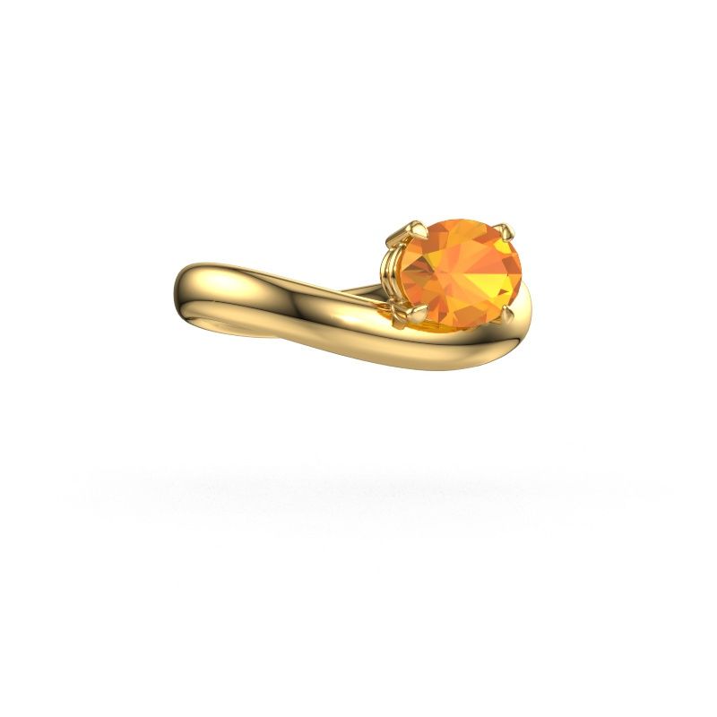 Engagement ring Floor OVL 585 gold citrin 8x6 mm