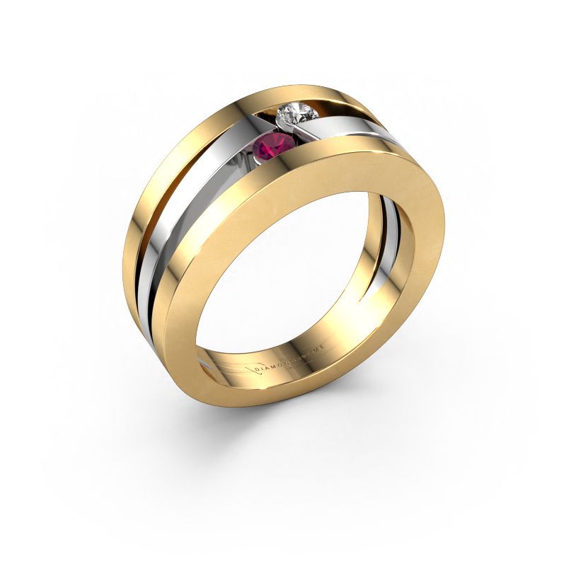Anillo Valerie 585 oro rodolita 2.7 mm