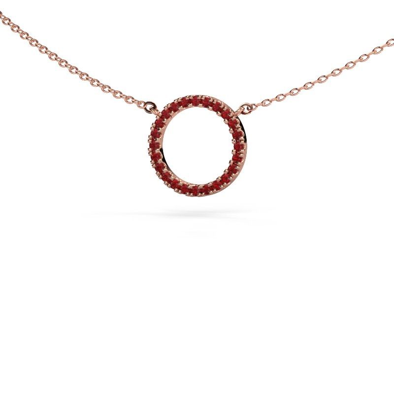 Pendentif Circle 585 or rose rubis 1.2 mm
