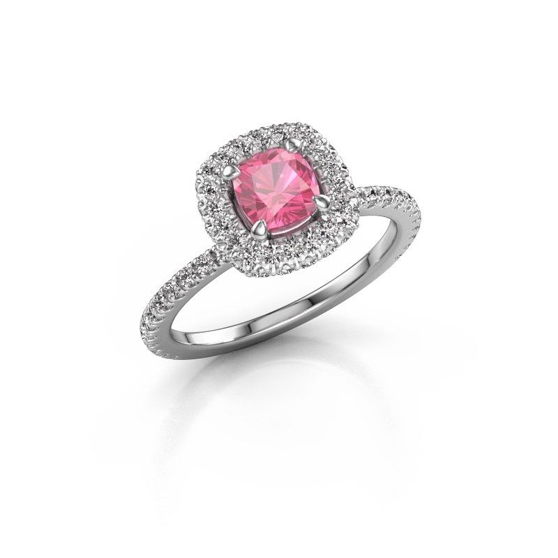 Image of Engagement ring Talitha CUS 950 platinum pink sapphire 5 mm
