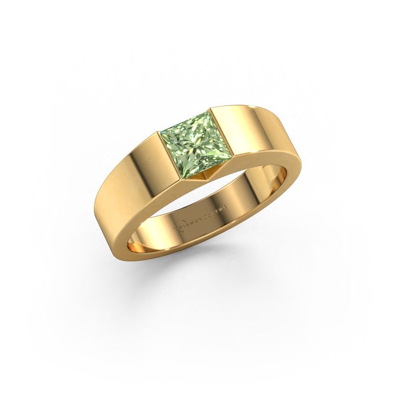Engagement ring Arlena 1 585 gold green lab grown diamond 4 mm
