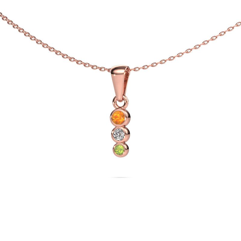 Hanger Felica 585 rosé goud citrien 2.7 mm