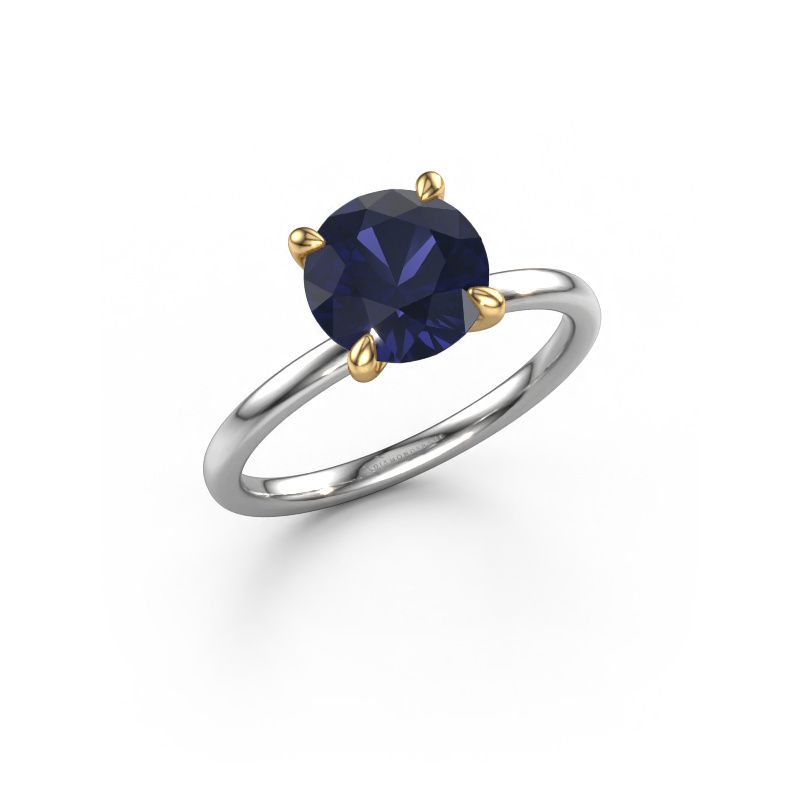 Engagement ring Crystal RND 1 585 white gold sapphire 6.8 mm