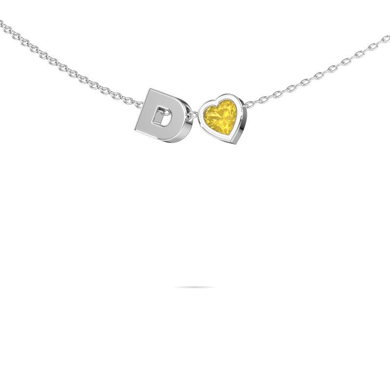 Image of Initial pendant Initial 040 585 white gold