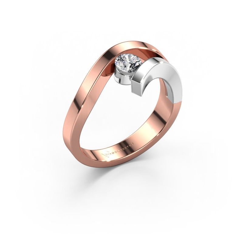 Ring Evalyn 1 585 rose gold diamond 0.30 crt