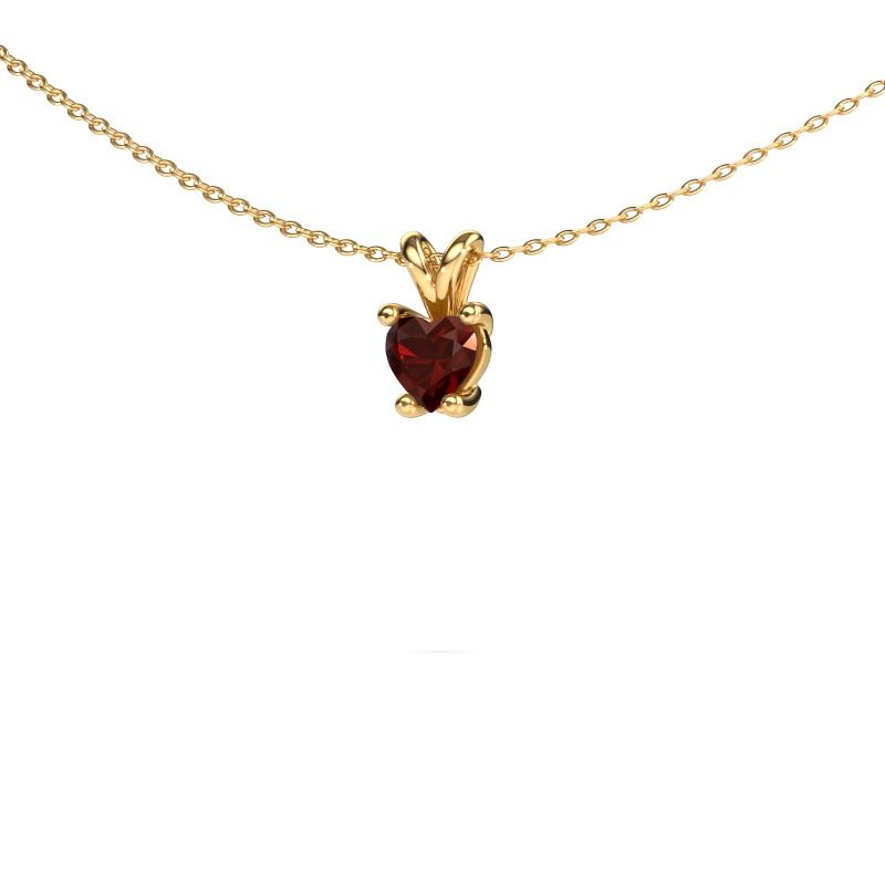Pendant Sam Heart 585 gold garnet 5 mm