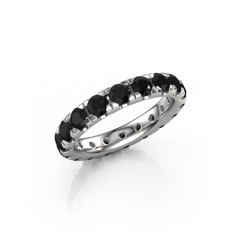 Aanschuifring Jackie 3.4 950 platina zwarte diamant 3.240 crt