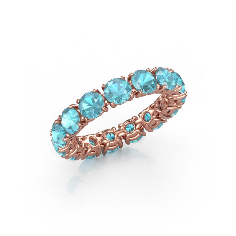 Ring Vivienne 4.2 585 Roségold Blau Topas 4.2 mm