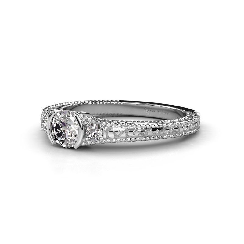Afbeelding van Verlovingsring Anamaria<br/>585 witgoud<br/>Zirkonia 5 mm
