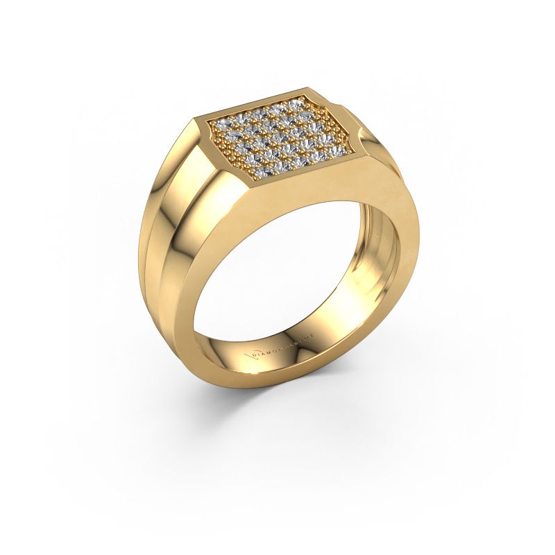 Bague pour homme Job 585 or jaune diamant 0.375 crt